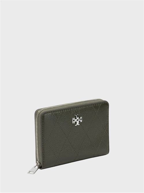 Small Charlie Quilted Pebbled Leather Zip Wallet TORY BURCH | 186098325